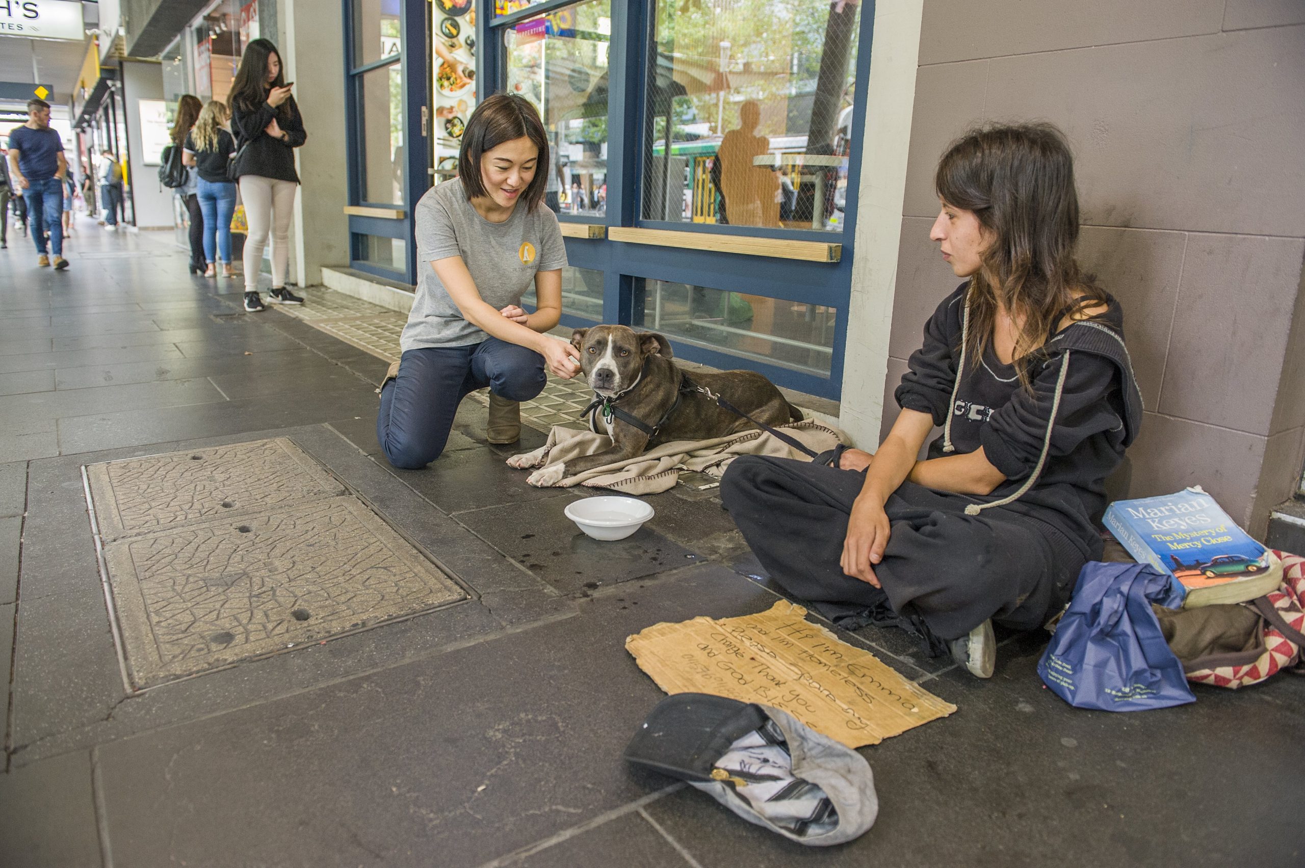 Victorian woman supporting those experiencing homelessness with pets
